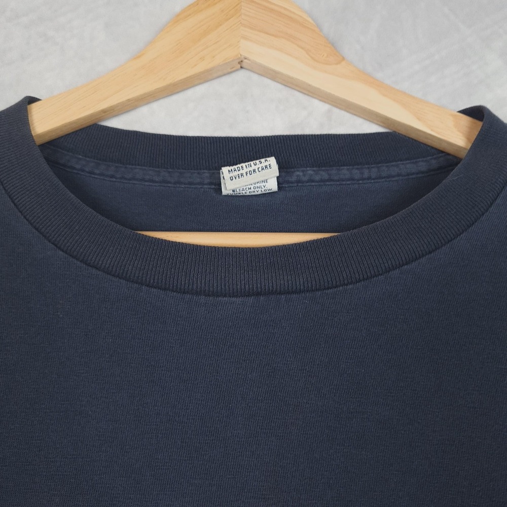 Vintage GAP Shirt Mens Extra Large Navy Blue Classic Spell Out Made in USA 90s - Picture 3 of 16